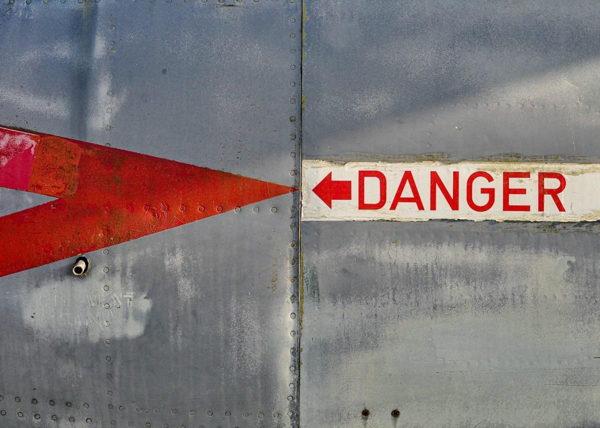 a close up of a sign on the side of a plane